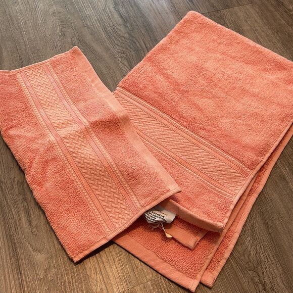 Charisma Supreme Cotton Blend Hand Towel-coral-hand Towel & washcloth - Picture 2 of 2